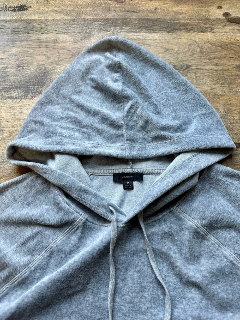 J. Crew Heather Gray Hooded Pullover